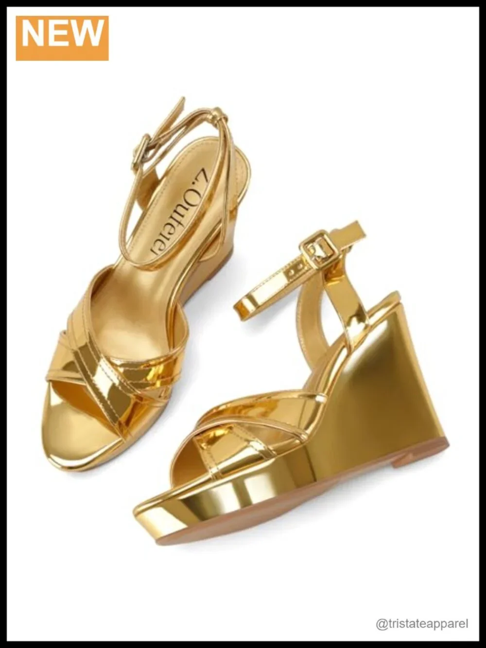 Patent Leather Platform Wedge Sandals Peep Toe Slingback Dressy